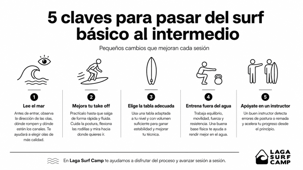 5 claves para pasar del surf básico al intermedio